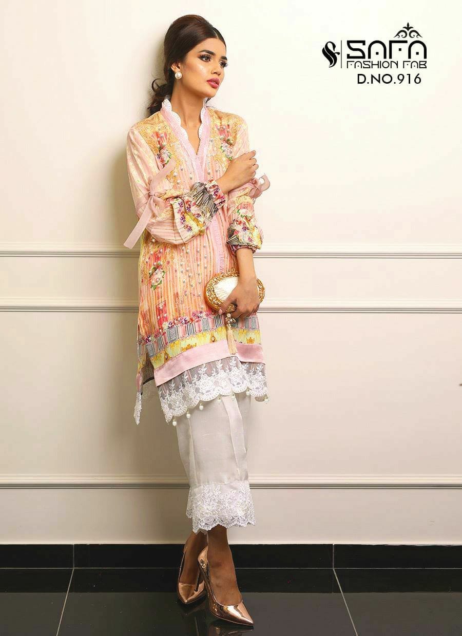Safa Fashion Sf 916 Latest Fancy Pure Maslin Digital print  Desiner Festive Wear Collection